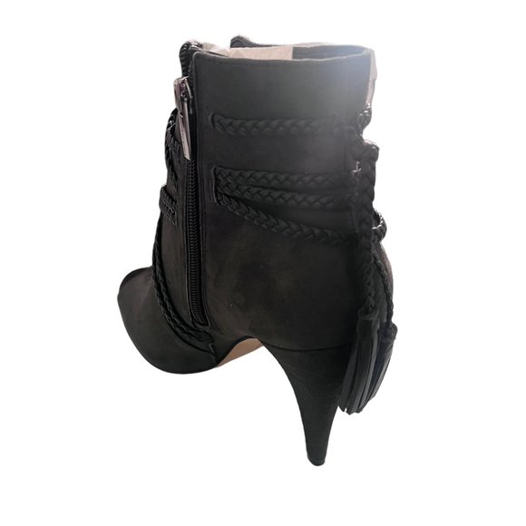 NEW Vince Camuto Womens Suede Open Toe Booties, Black Size:10M - Picture 5 of 11